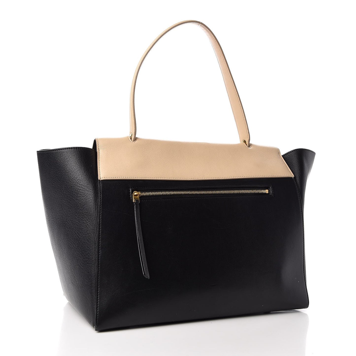 Smooth Calfskin Small Bi-Color Belt Bag Black Cream