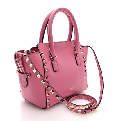 Valentino Garavani Vitello Mini Rockstud Double Handle Tote Peony 3 of 10