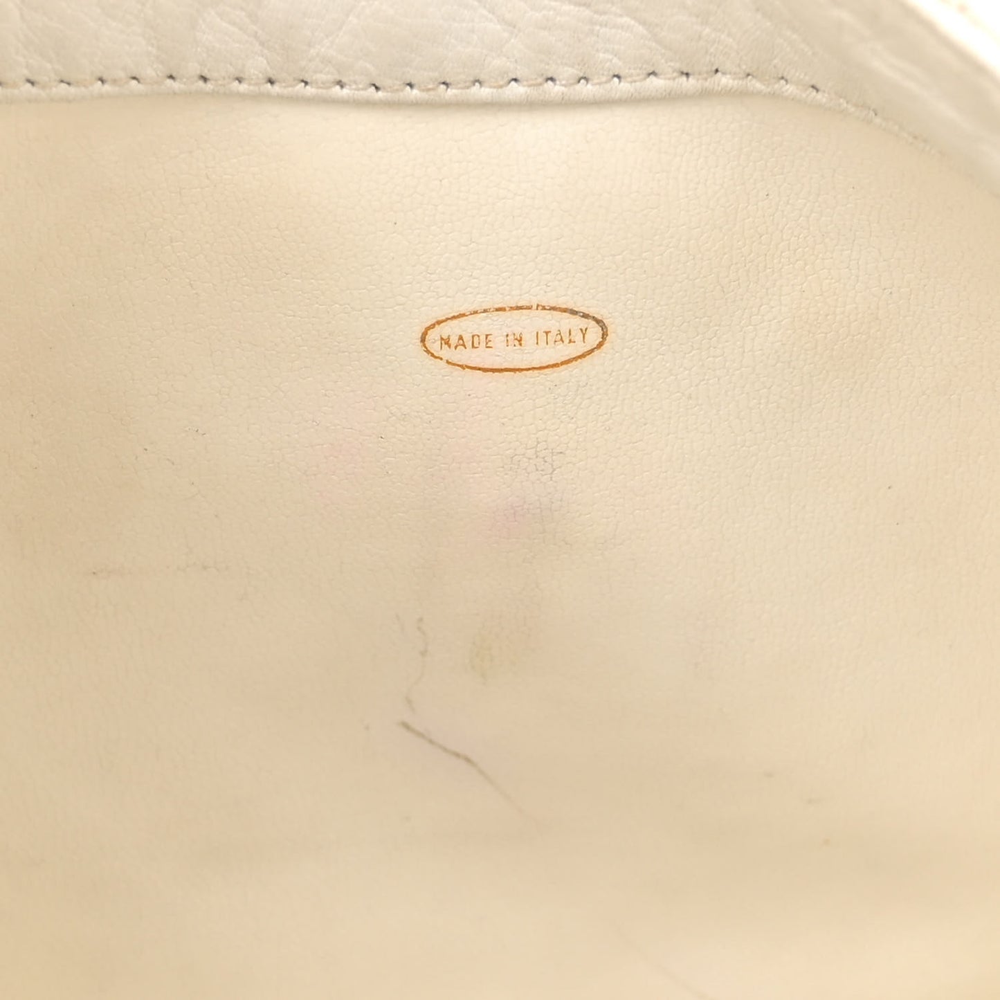Lambskin Stitched Shoulder Bag White