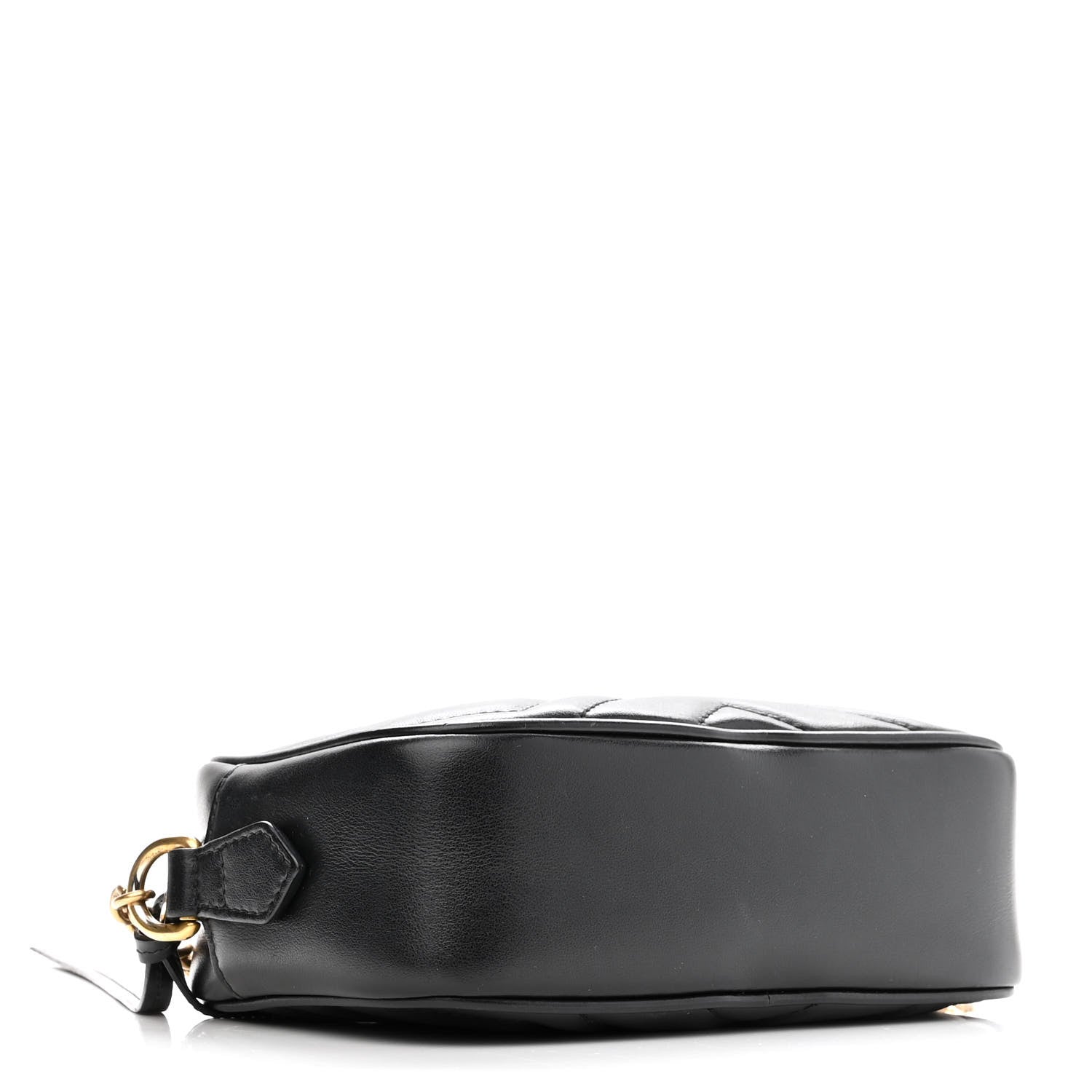Gucci Calfskin Matelasse Mini GG Marmont Chain Shoulder Bag Black 4 of 14