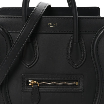 Celine Smooth Calfskin Nano Luggage Black 8 of 11