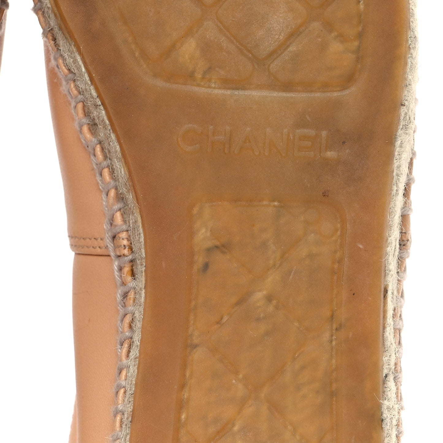 Lambskin CC Espadrilles 38 Nude