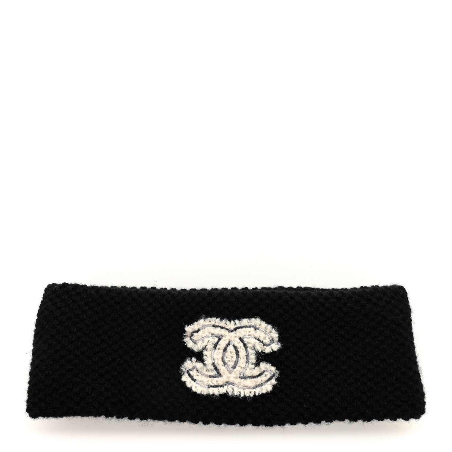 Chanel Cashmere CC Headband Black 1 of 4