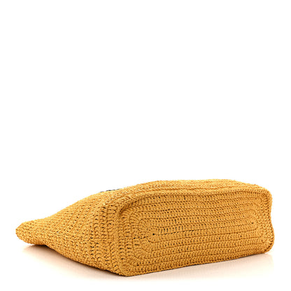 Saint Laurent Raffia Rive Gauche Tote Yellow 4 of 10