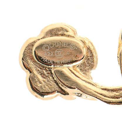 Chanel Metal CC Flower Earrings Gold 4 of 5