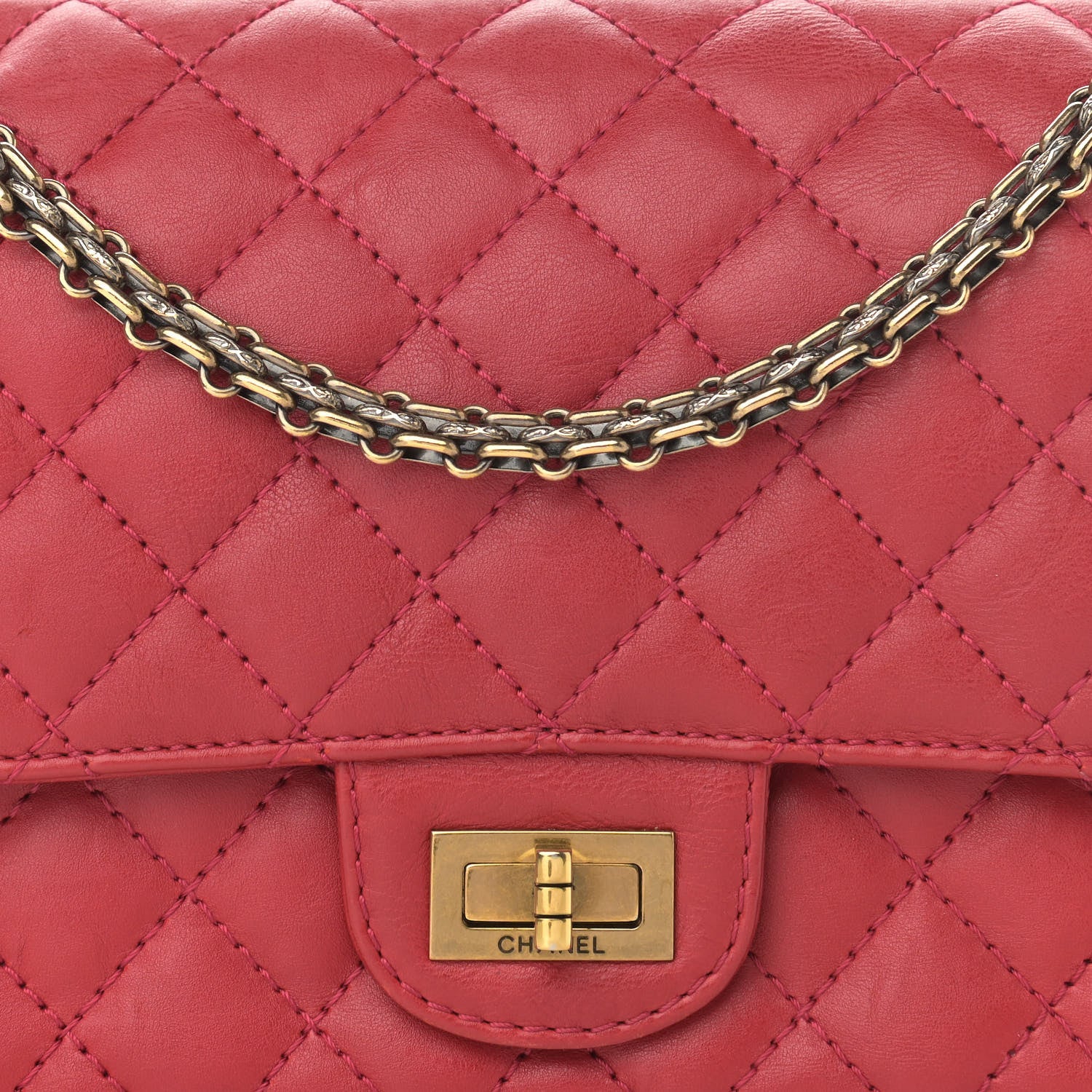 Chanel Calfskin Quilted 2.55 Reissue 225 Flap Red 8 of 16