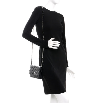Chanel Lambskin Quilted Wallet On Chain WOC Black 2 of 9