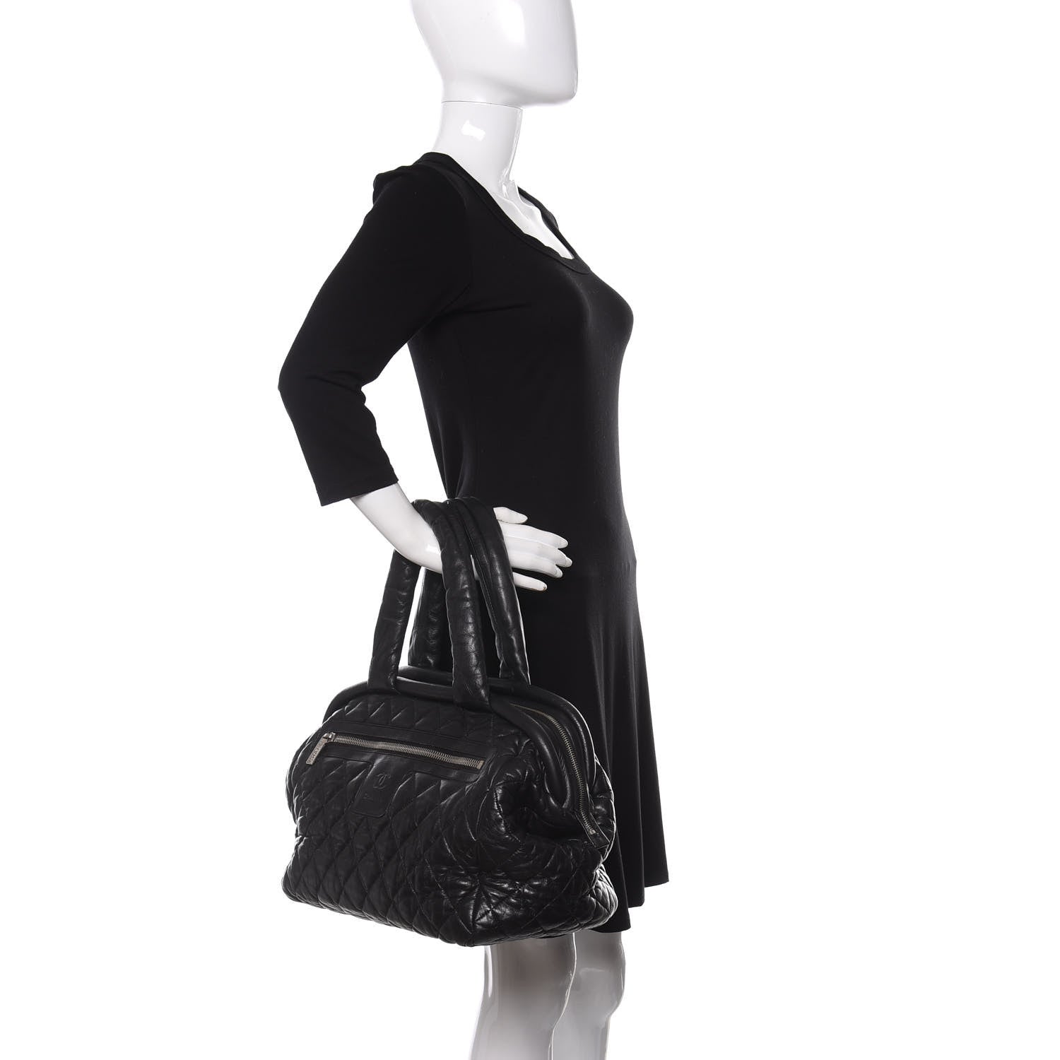 Chanel Lambskin Coco Cocoon Bowler Black 2 of 10