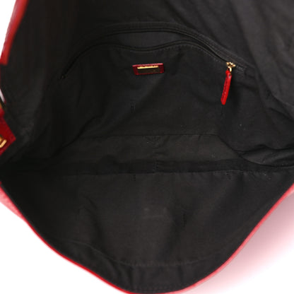 Fendi Vitello Naplak Large Convertible Baguette Rosso 4 of 14
