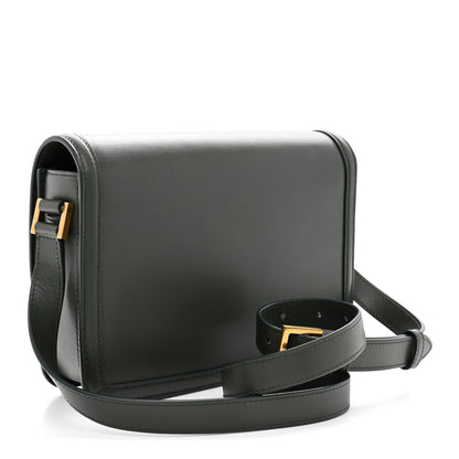 Saint Laurent Box Calfskin Monogram Medium Solferino Satchel Vert Fonce 3 of 11