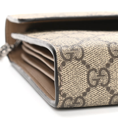 Gucci GG Supreme Monogram Mini Dionysus Chain Wallet Beige Taupe 8 of 9