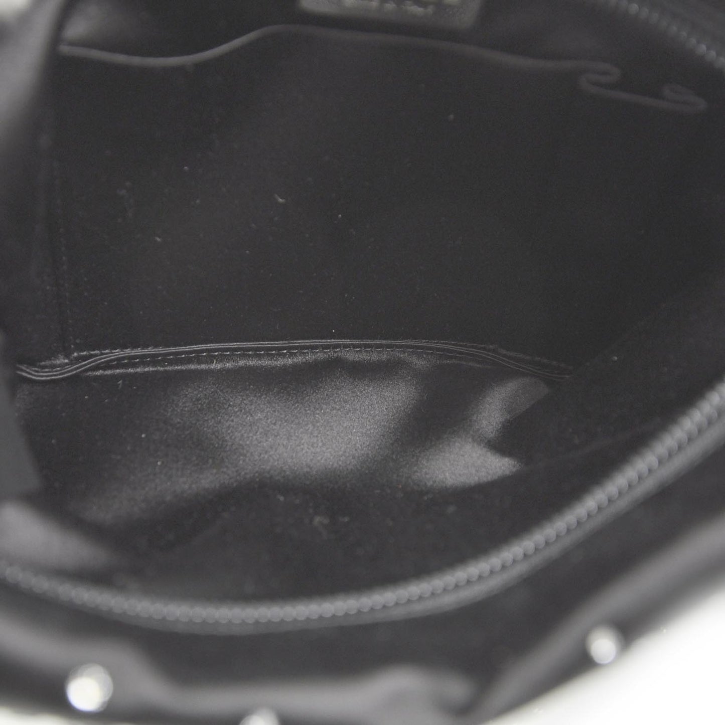 Satin Diamante Evening Clutch Bag Black