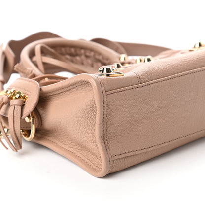 Balenciaga Chevre Gold Metallic Edge Hardware Mini City Rose Des Sables 6 of 10