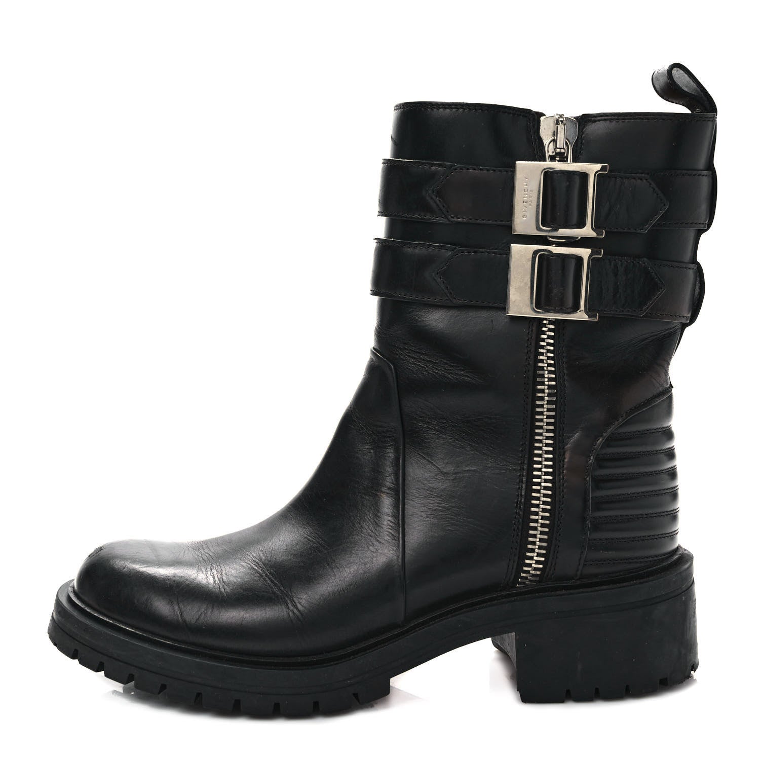 Givenchy Calfskin Combat Boots 39.5 Black 1 of 10