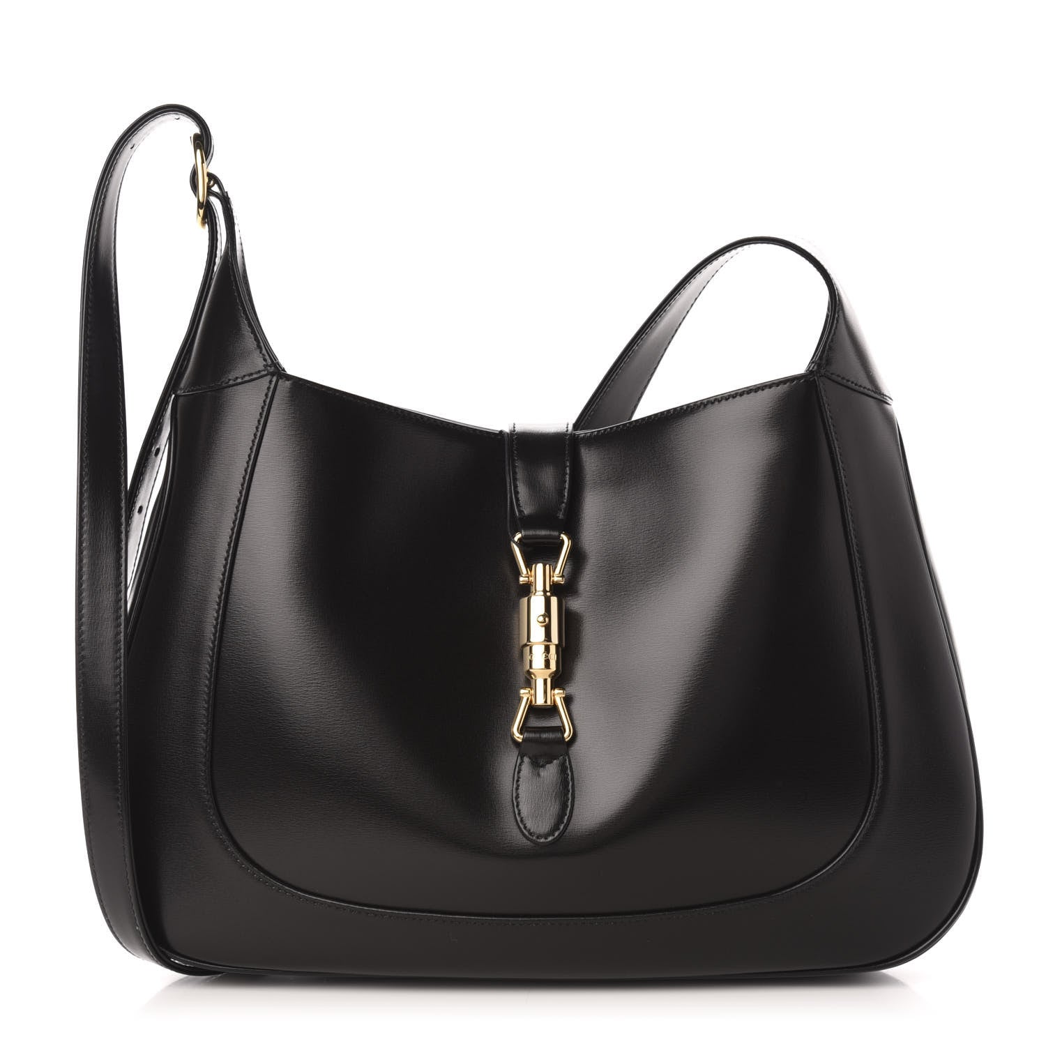 Gucci Boarded Dyana Lux Calfskin Medium Jackie 1961 Hobo Black 1 of 12