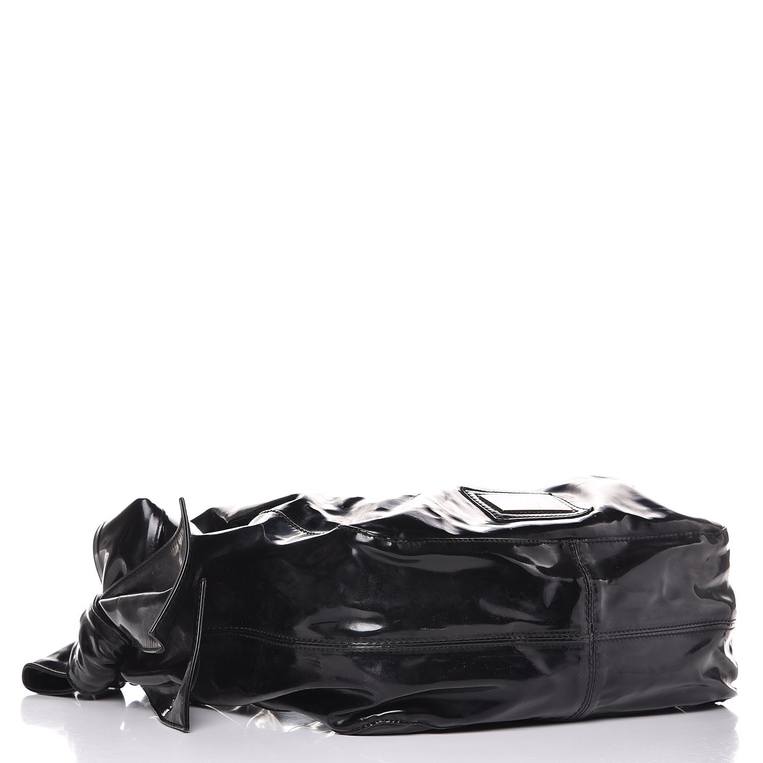 Valentino Garavani Patent Lacca Small Nuage Bow Hobo Black 4 of 13
