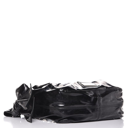 Valentino Garavani Patent Lacca Small Nuage Bow Hobo Black 4 of 13