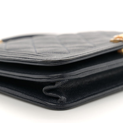 Chanel Caviar Quilted Boy Wallet On Chain WOC Navy 9 of 13