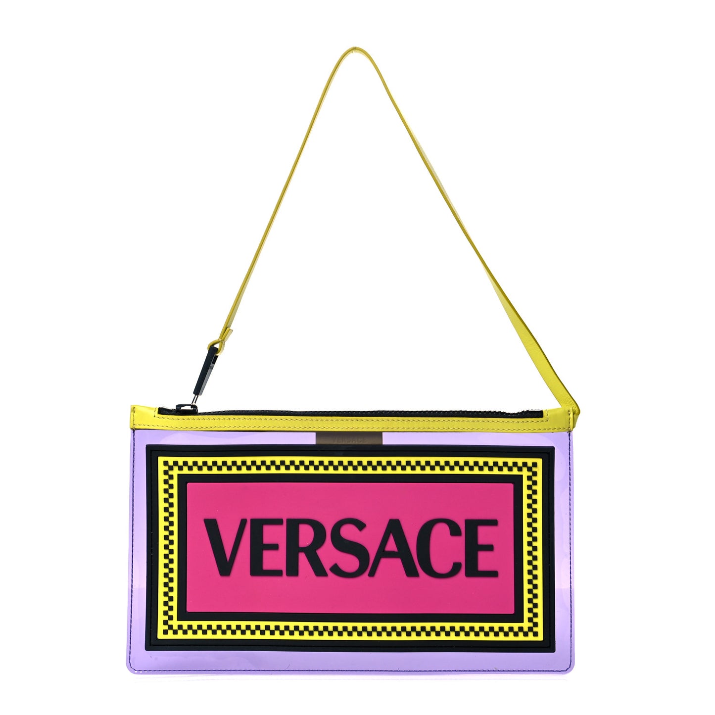 Vinyl Rubber Calfskin 90s Logo Pouch Multicolor