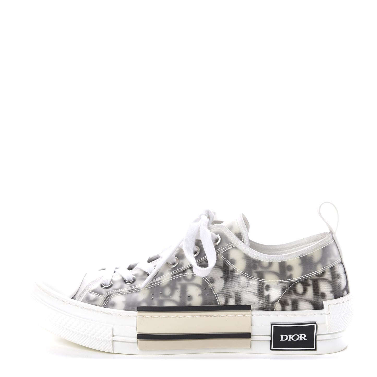 Technical Canvas Oblique Womens B23 Low Top Sneaker 39 White Black