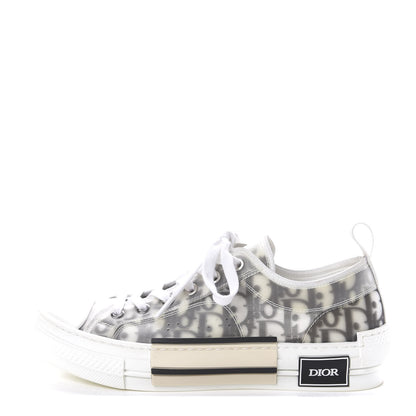 Christian Dior Technical Canvas Oblique Womens B23 Low Top Sneaker 39 White Black 1 of 10