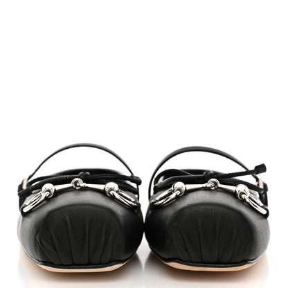 Gucci Calfskin Horsebit Ballet Mules 37 Black 3 of 10