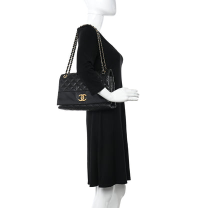 Chanel Calfskin Quilted Jumbo Soft Elegance Flap Black 2 of 12