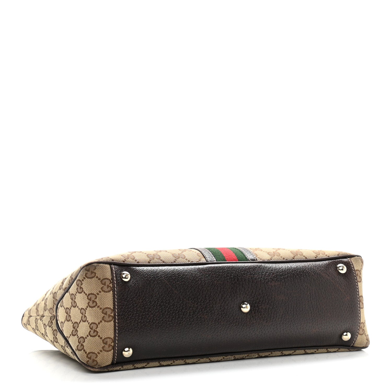 Gucci Monogram Web Tote Brown 4 of 14