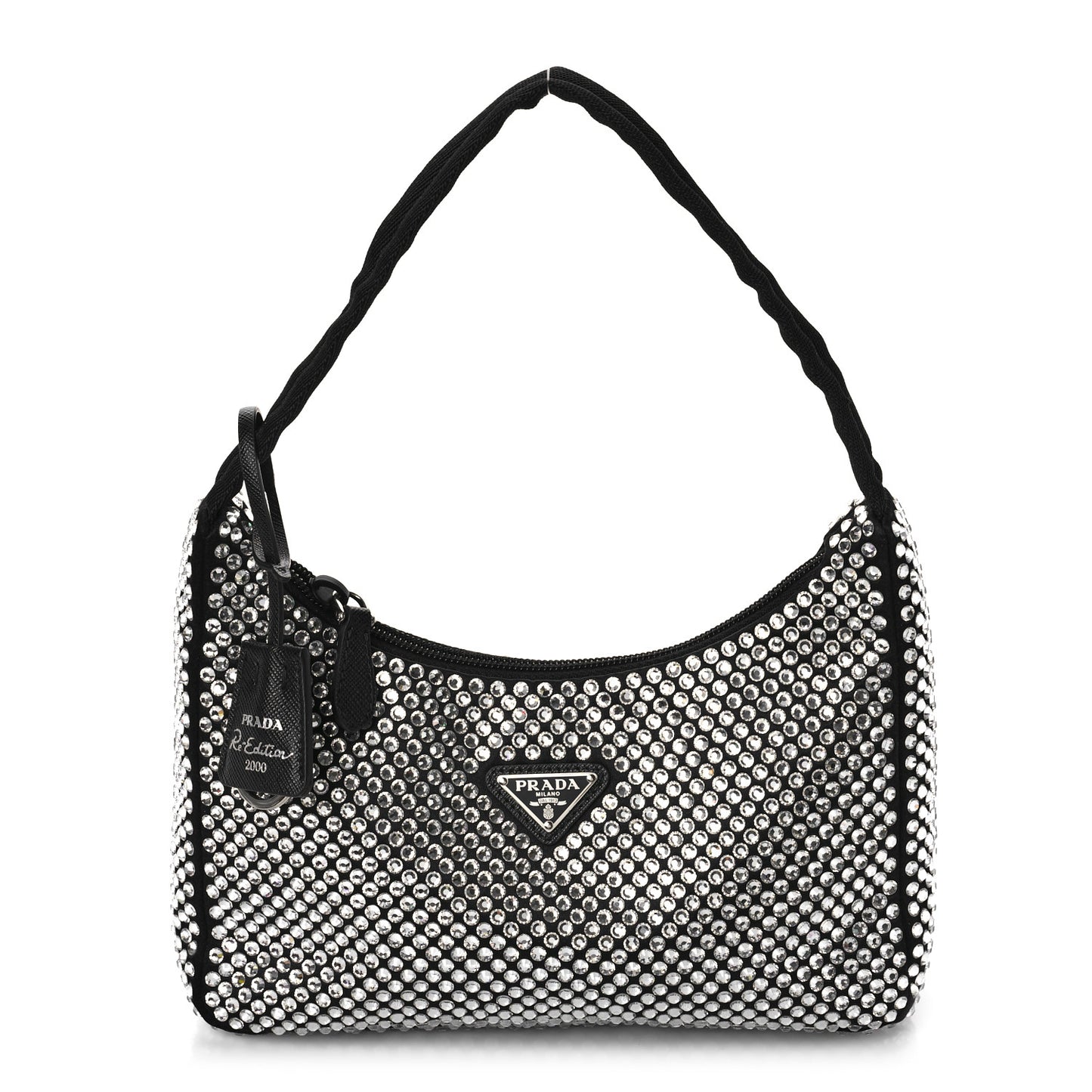 Satin Crystal Mini Re-Edition 2000 Bag Cristal