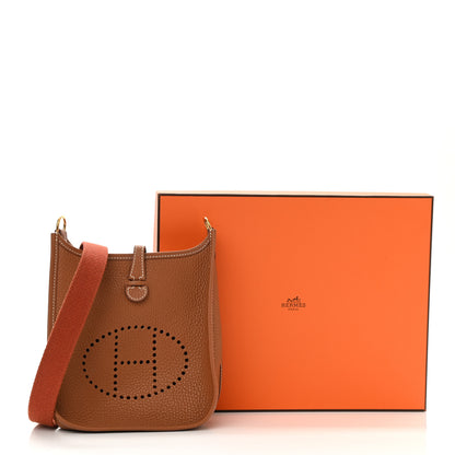 Hermes Taurillon Clemence Amazone Evelyne TPM Gold Cuivre 10 of 10