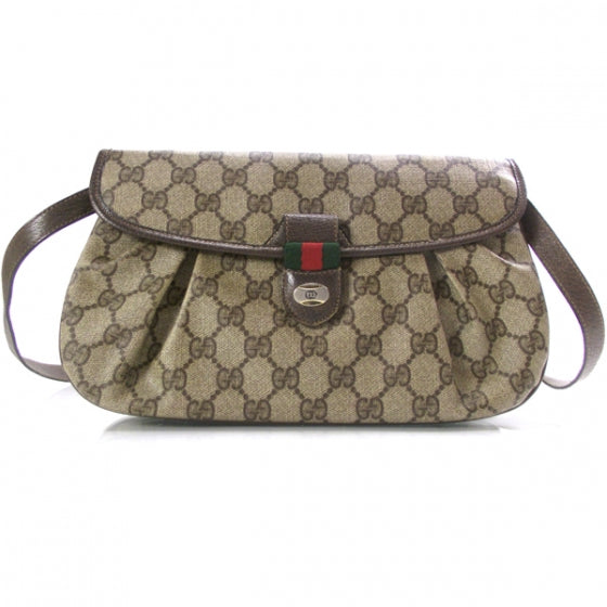 Monogram Pleated Shoulder Bag