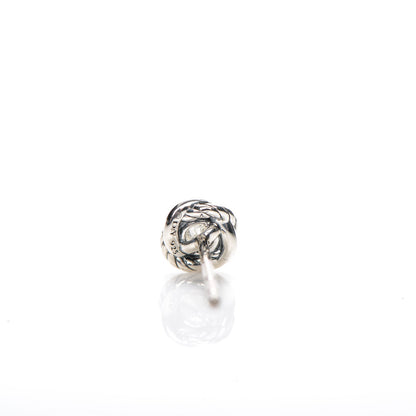 David Yurman Sterling Silver Diamond 7mm Infinity Stud Earrings 4 of 5