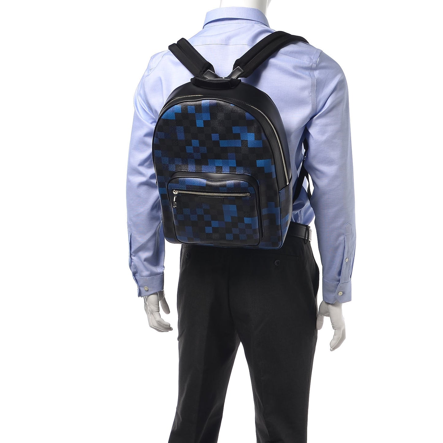 Damier Graphite Pixel Josh Backpack Blue
