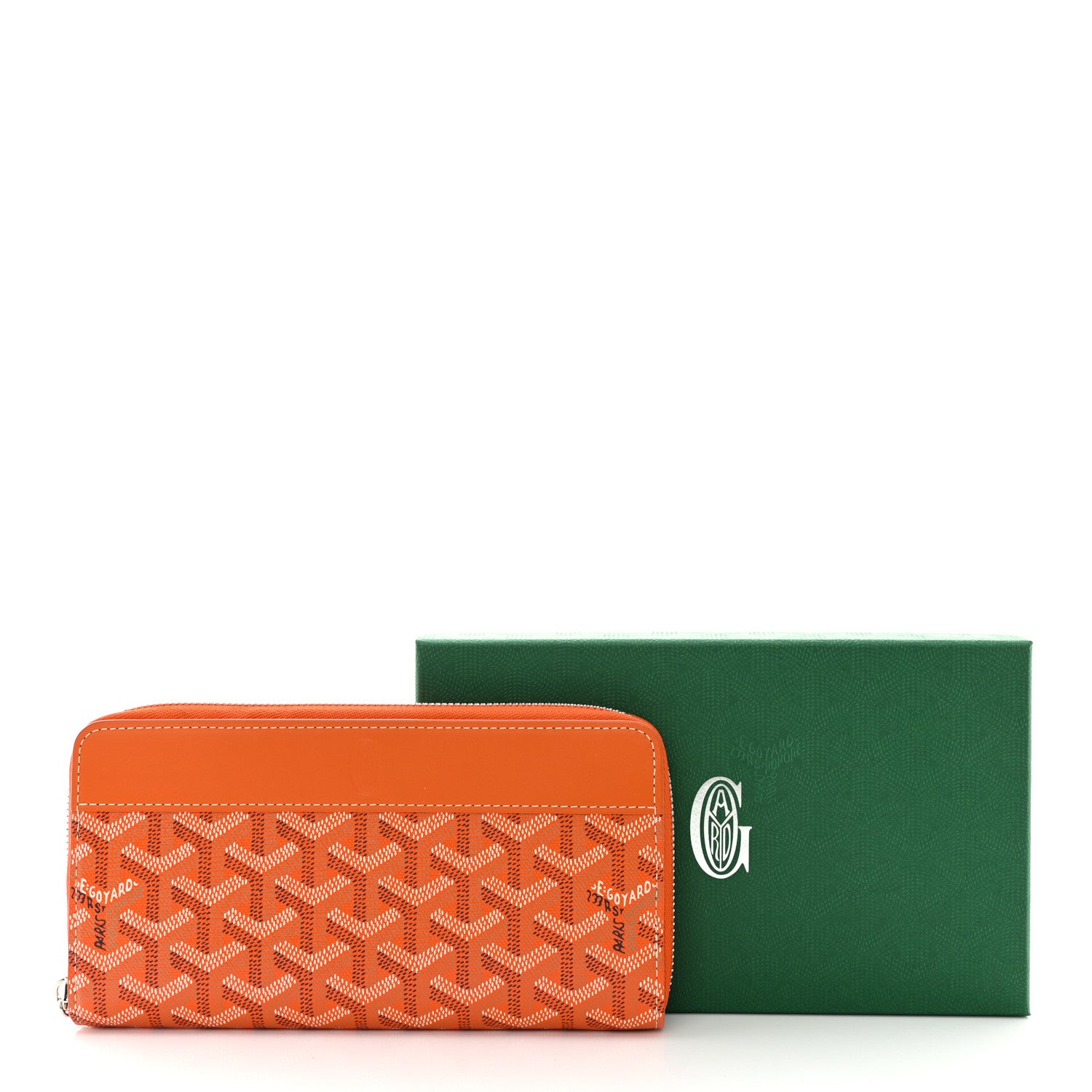 Goyard Goyardine Matignon Zip Around GM Wallet Orange 8 of 8