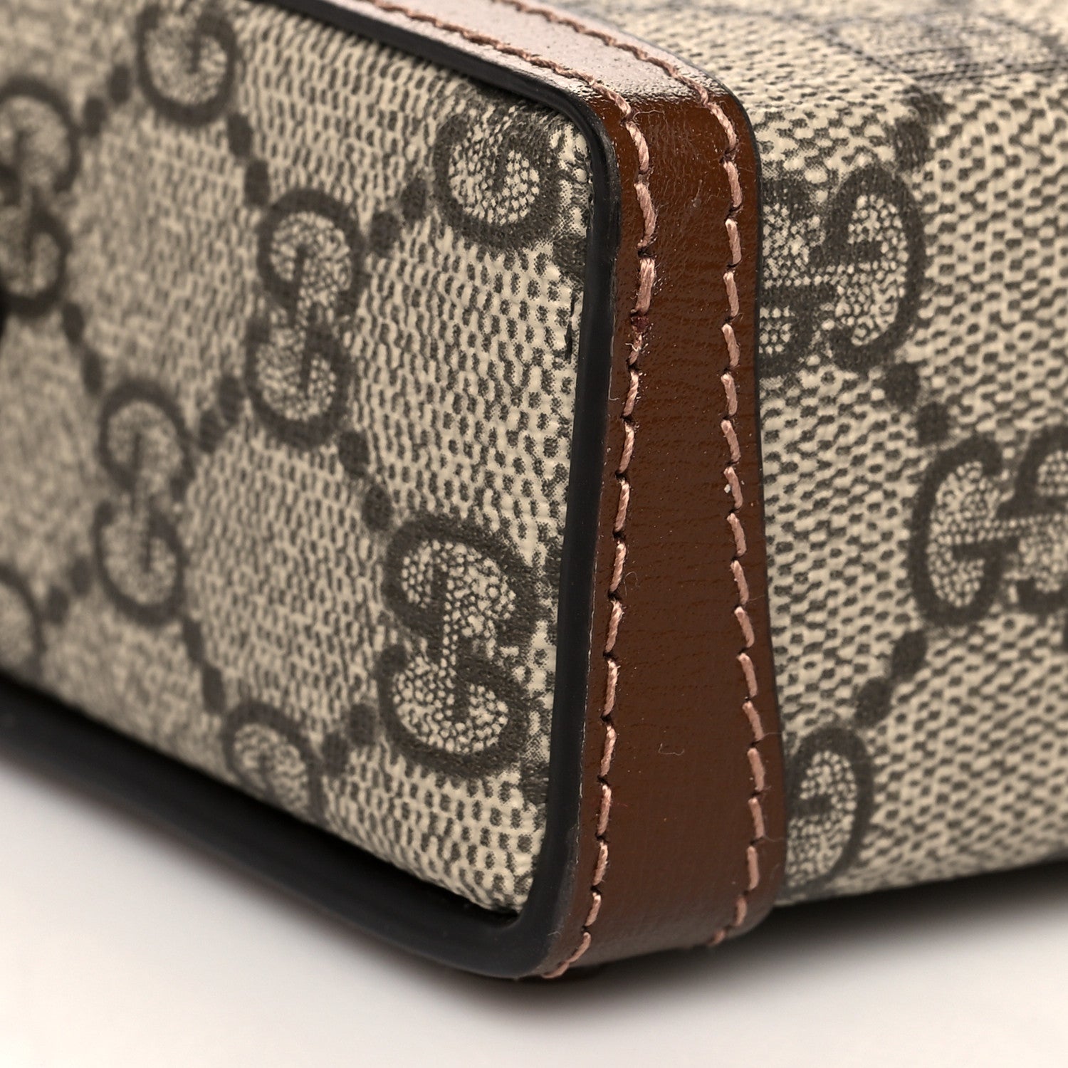 Gucci GG Supreme Monogram Mini Horsebit 1955 Shoulder Bag Beige Brown Sugar 8 of 10