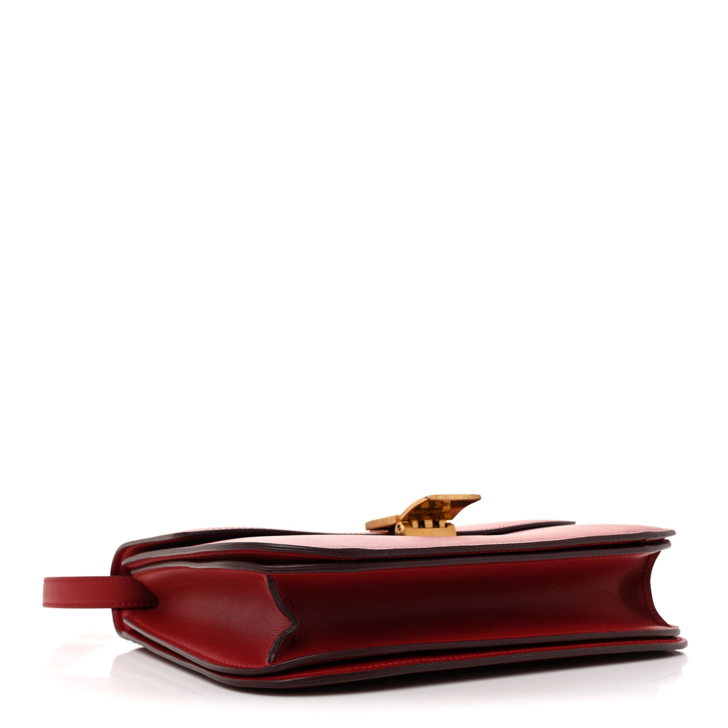 Box Calfskin Medium Classic Box Flap Bag Red