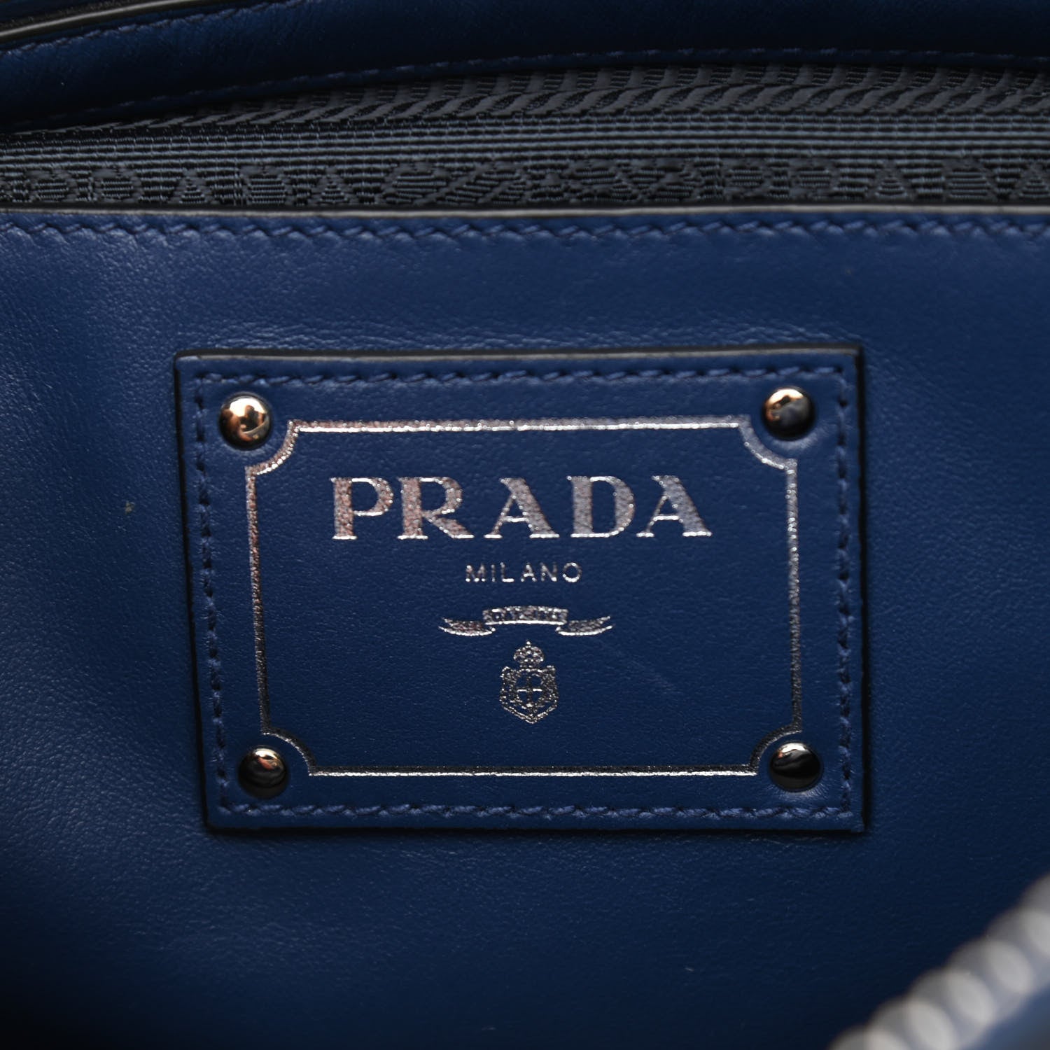 Prada Soft Calf Double Zip Shoulder Bag Bleuette 7 of 9