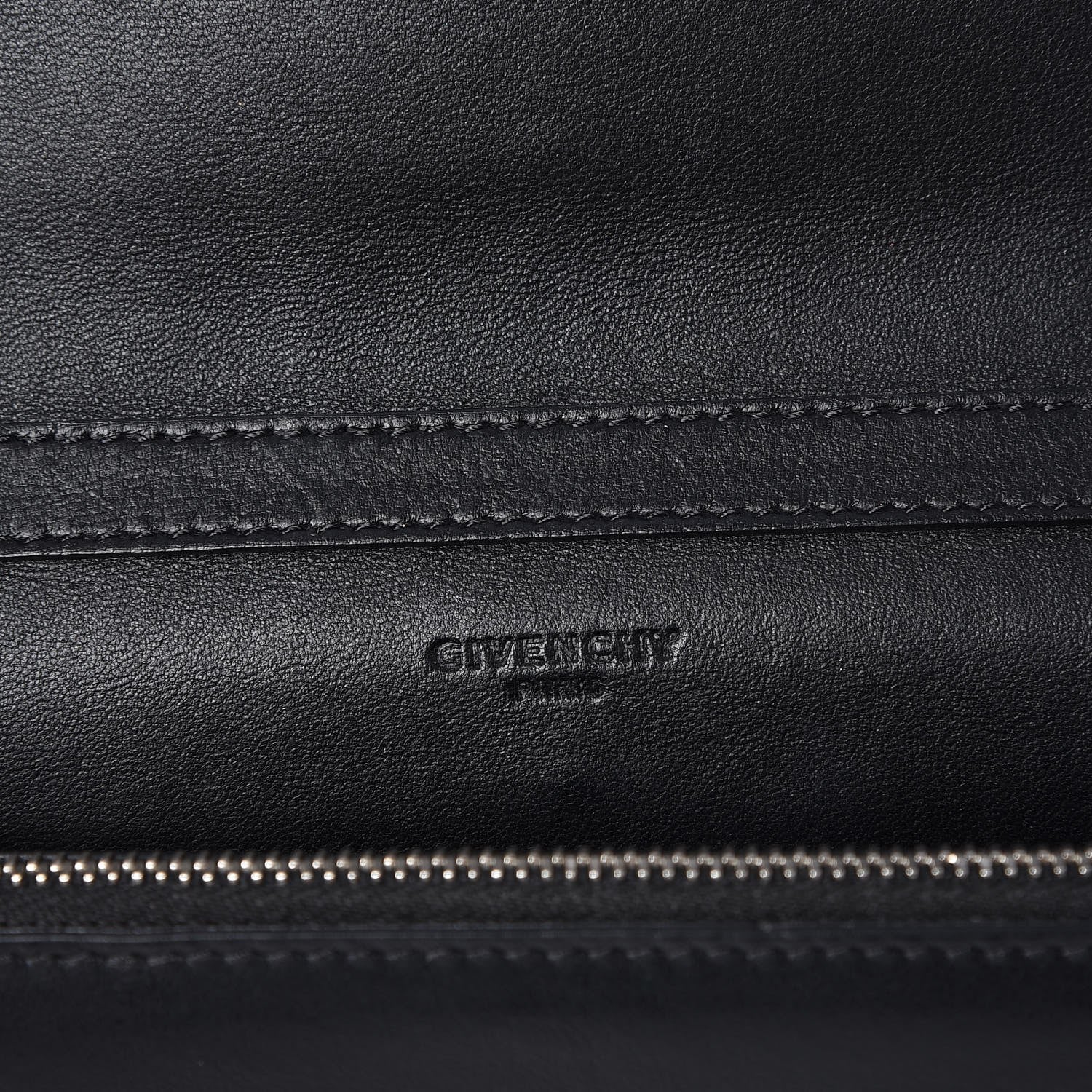 Givenchy Calfskin Cross Embellished Pandora Chain Wallet Black 6 of 8