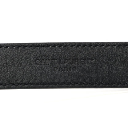 Saint Laurent Smooth Calfskin Monogram Square Buckle Belt 90 36 Black 5 of 7