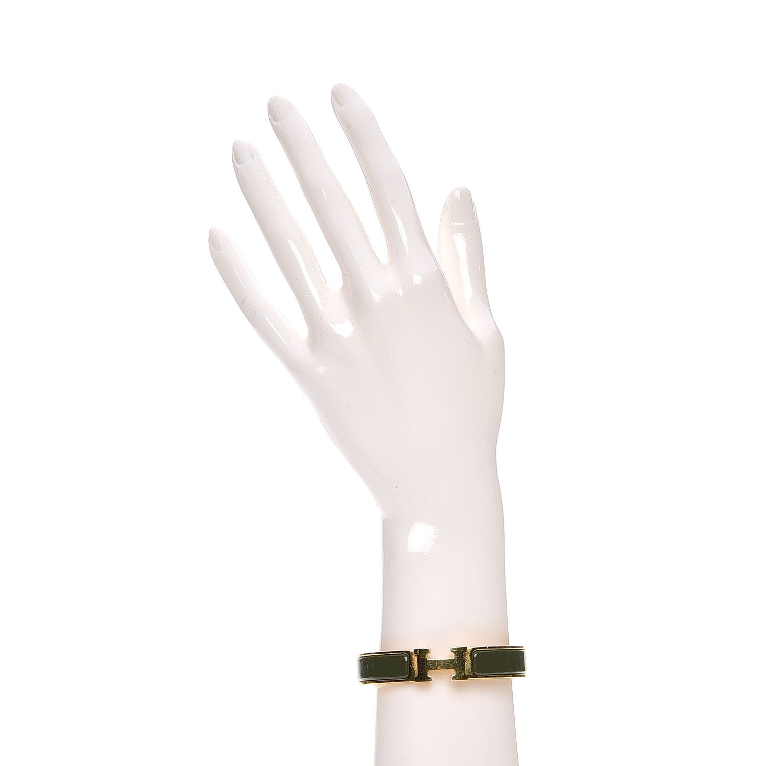 Hermes Enamel Narrow Clic Clac H Bracelet PM Loden 2 of 4