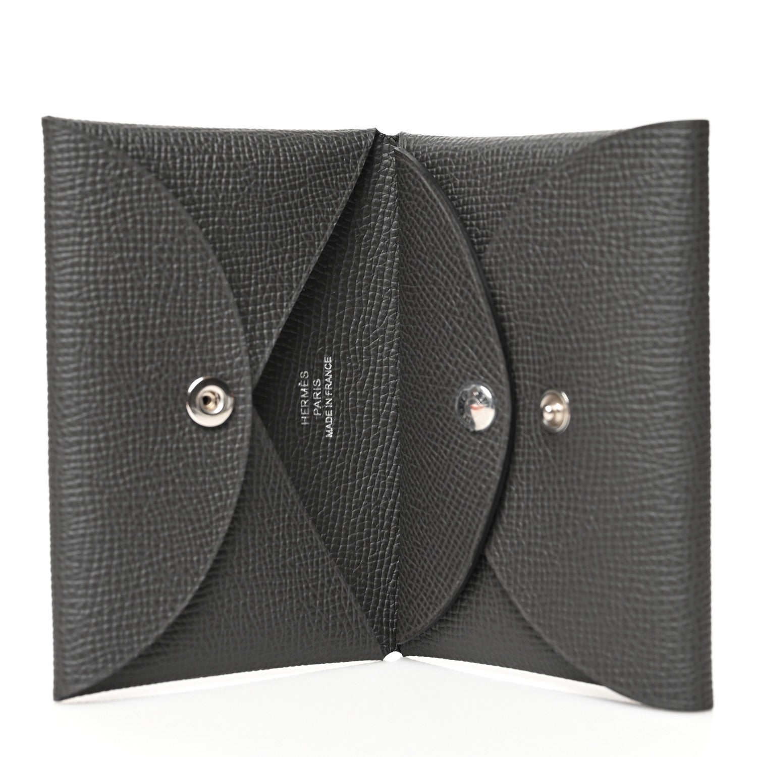 Hermes Epsom Calvi Duo Card Case Gris Meyer 5 of 8