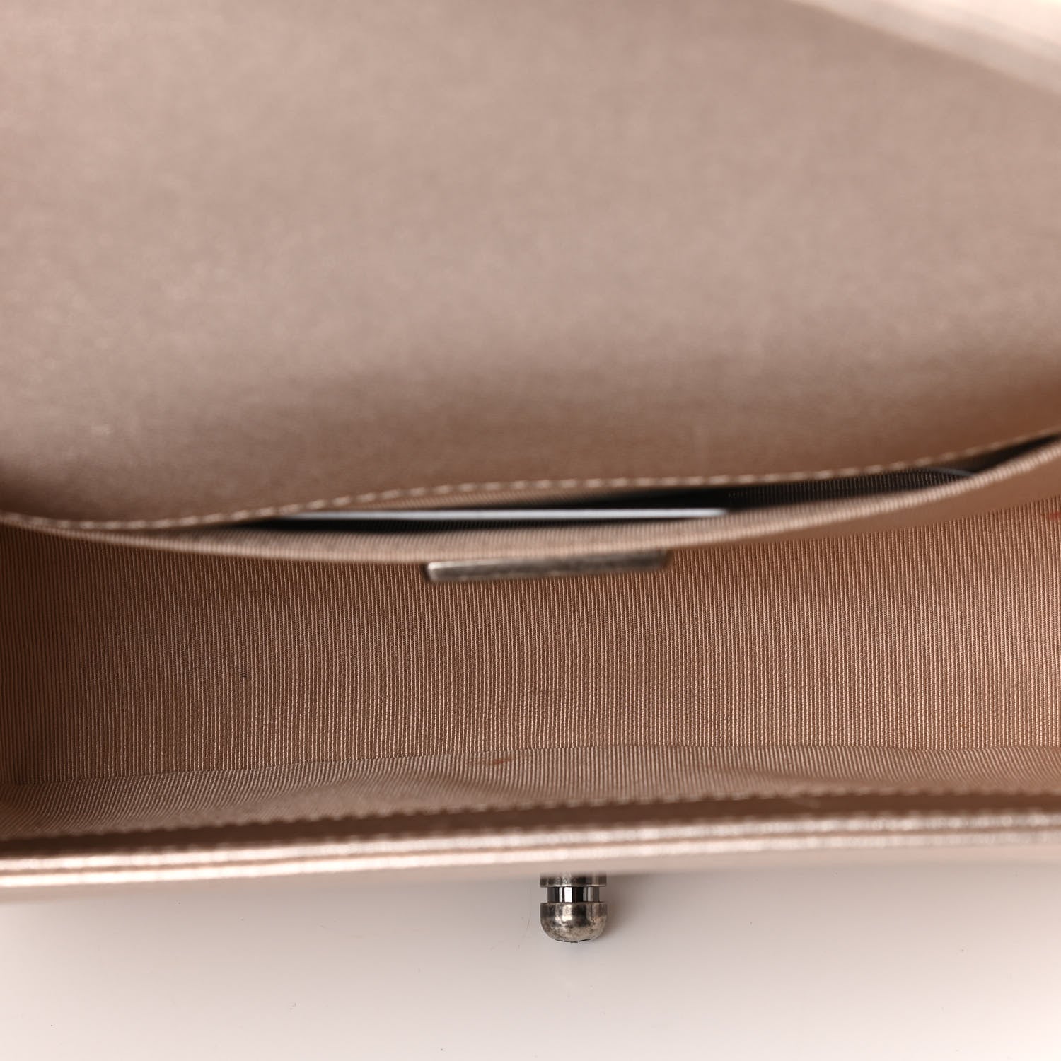 Chanel Metallic Calfskin Crystal Studded Small Boy Flap Light Pink 5 of 11