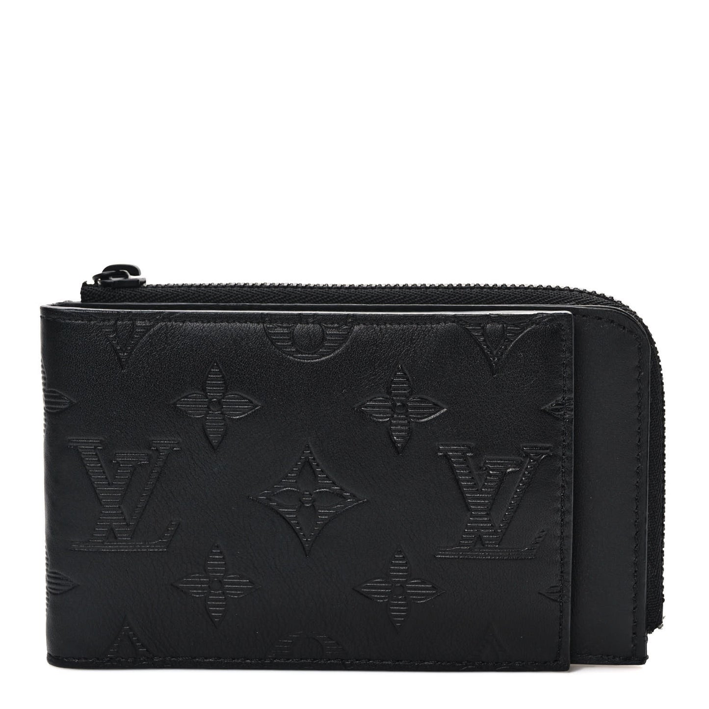 Calfskin Monogram Shadow Hybrid Wallet Black