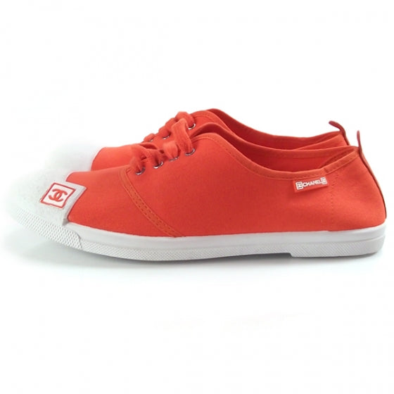 Chanel Canvas Sneakers Orange 39 2 of 8
