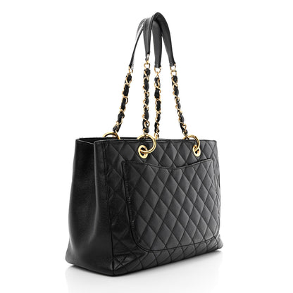Chanel Caviar Quilted Grand Shopping Tote GST Black 3 of 13