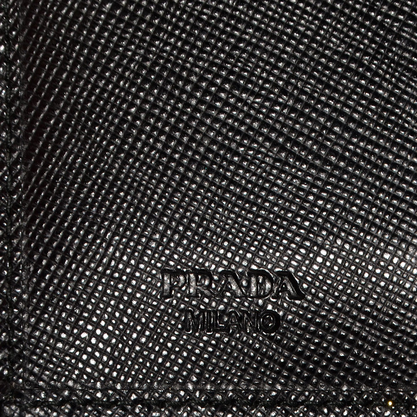 Saffiano Medium Flap Bi-Fold Wallet Black
