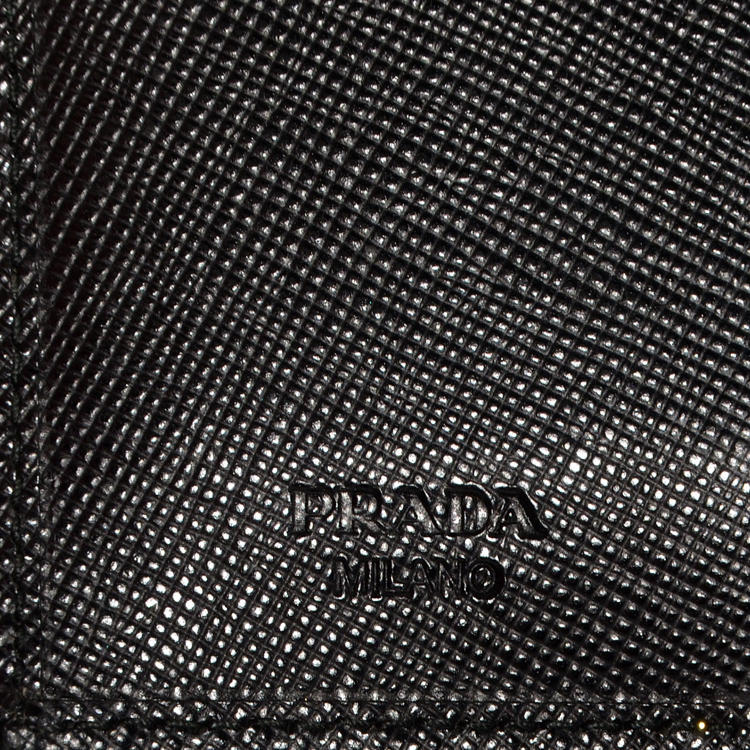 Prada Saffiano Medium Flap Bi-Fold Wallet Black 7 of 9