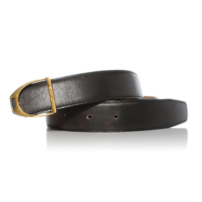 Hermes Box and Chamonix Reversible 32mm Stirrup Belt Noir Natural 80 10 of 10