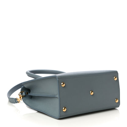 Christian Dior Grained Calfskin Medium St. Honore Tote Cloud Blue 3 of 10