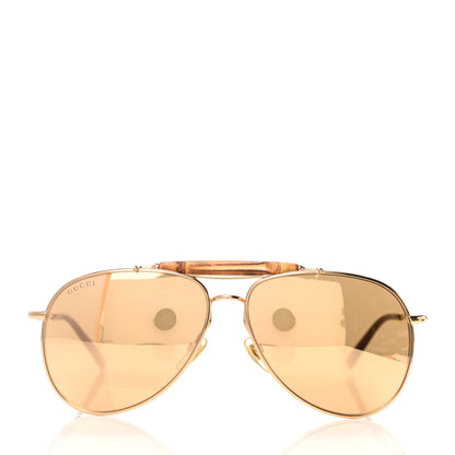 Gucci Bamboo Aviator GG 2235/S Sunglasses Gold 2 of 7